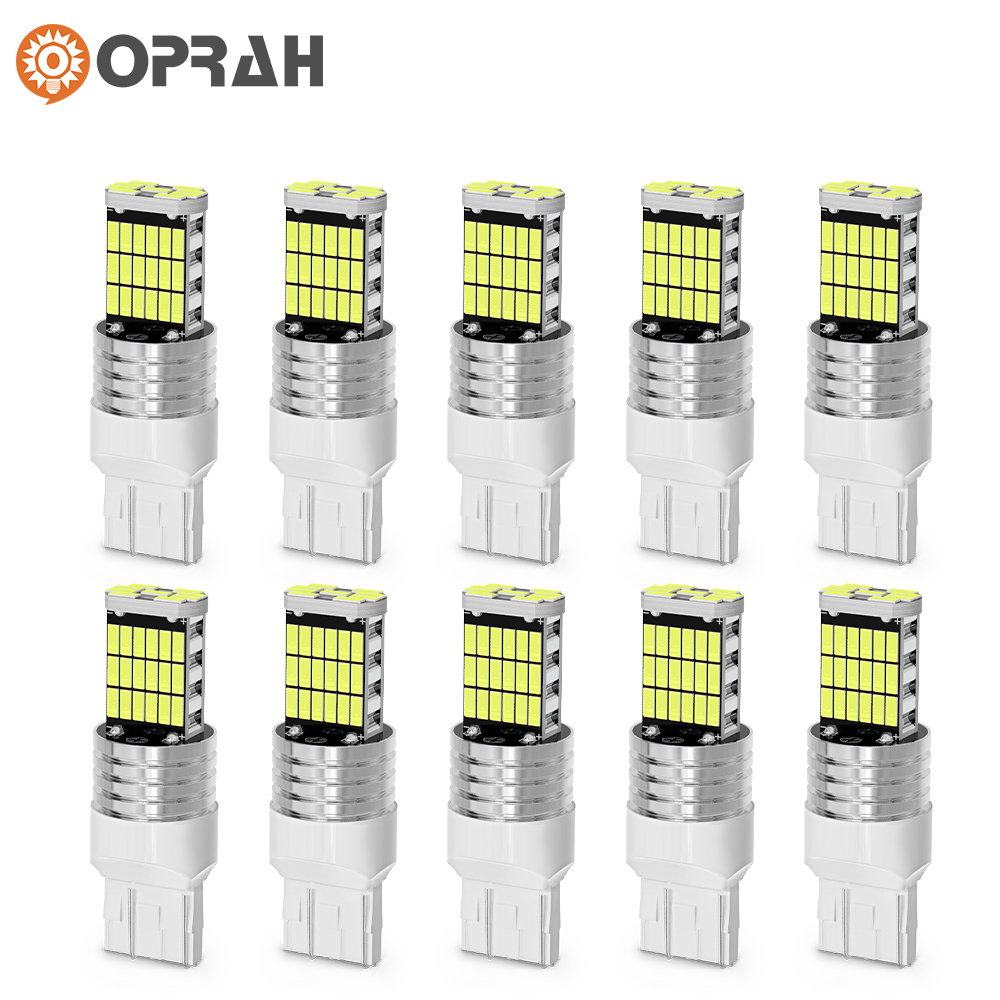Oprah 10x luz led de carro de alto brilho 1157 bay15d t20 7443 t25 3157 45*4014smd canbus para lâmpada de sinalização de carro drl lâmpada de corrida 12v