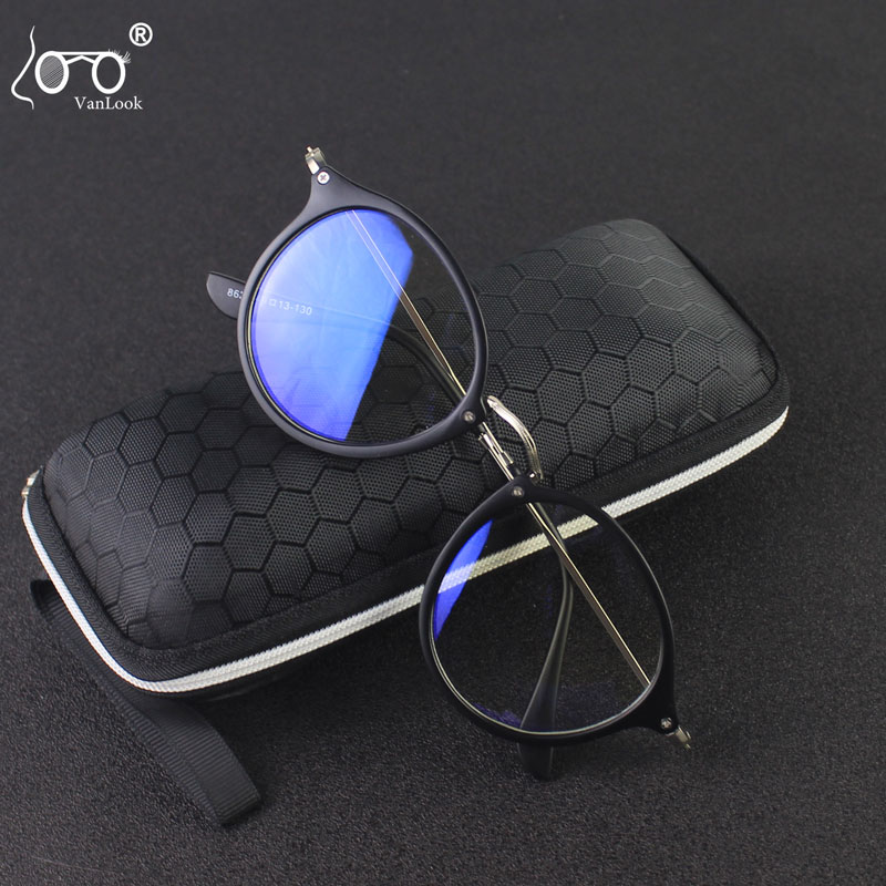 Women's Blue Light Blocking Computer Glasses For Men Transparent Eyeglasses Gaming Round Spectacle Frames UV400 Anti Glare
