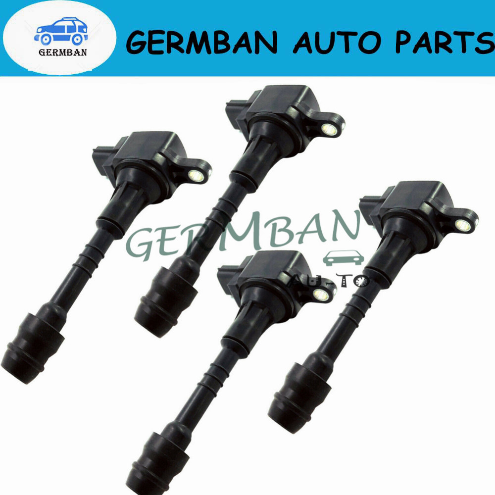 4 buah Coil Coil koil pengapian untuk NISSAN Almera Classic II Hatchback Tino 1.5 PRIMERA 1.6 1,8 l1999-08