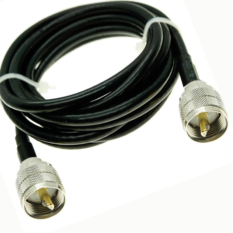 50cm 1M 5 meter RG58 UHF Male to UHF Male PL259 PL-259 Plug Connector RF Coax coaxial Pigtail Jumper antenna extension Cable