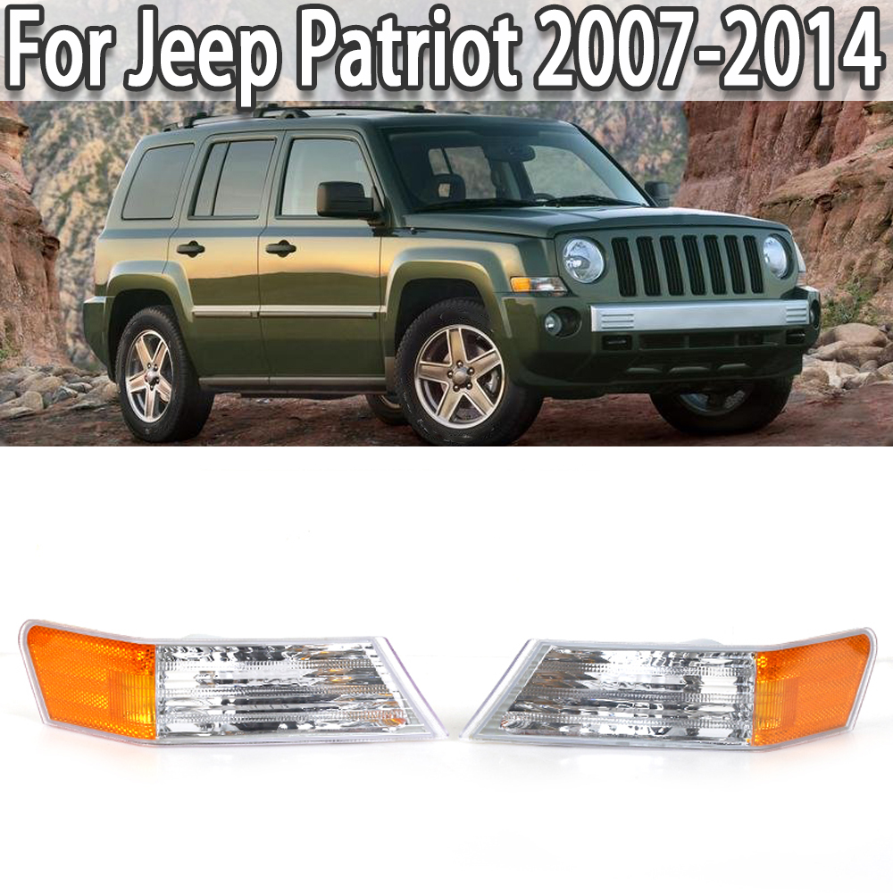Lâmpada de canto da luz de sinalização dianteira do carro sem lâmpada para Jeep Patriot 2007-2014 68004181 AB 68004180 AB