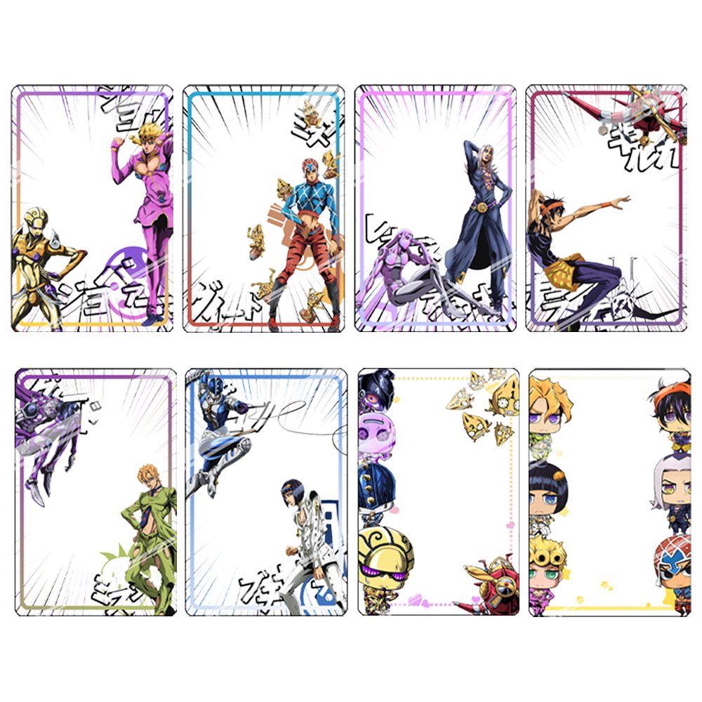 Brdwn JoJos Bizarre Adventure Golden Wind Giorno Giovanna Bruno Bucciarati Leone Abbacchio Guido คุณคะคอสเพลย์ Group Photo Card