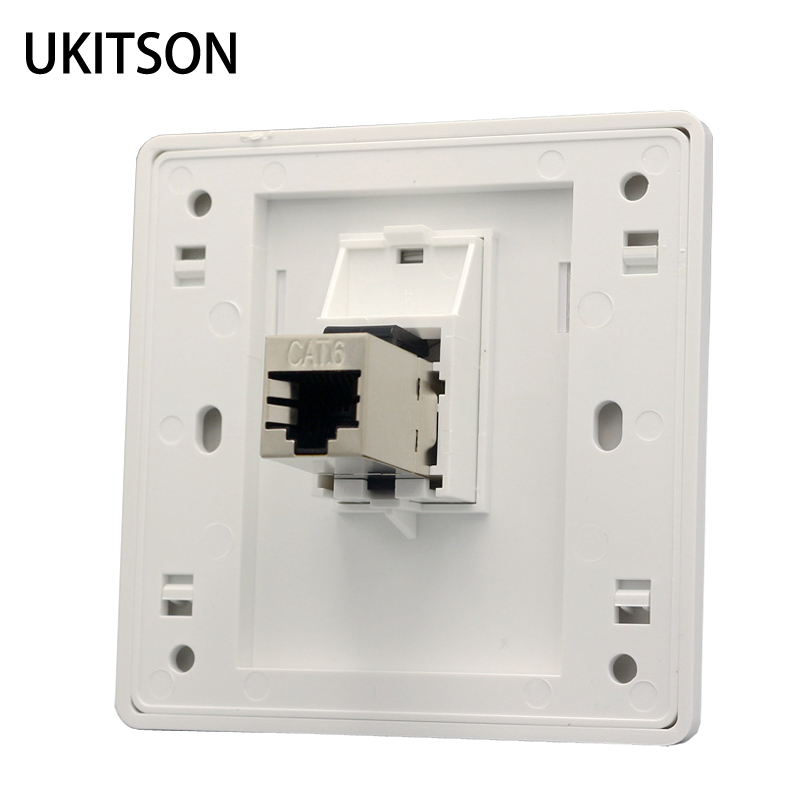 1-портовый экран CAT6 RJ45 Сетевая настенная панель Экранированная розетка CAT.6 Интернет-удлинитель Лицевая панель Розетка локальной сети