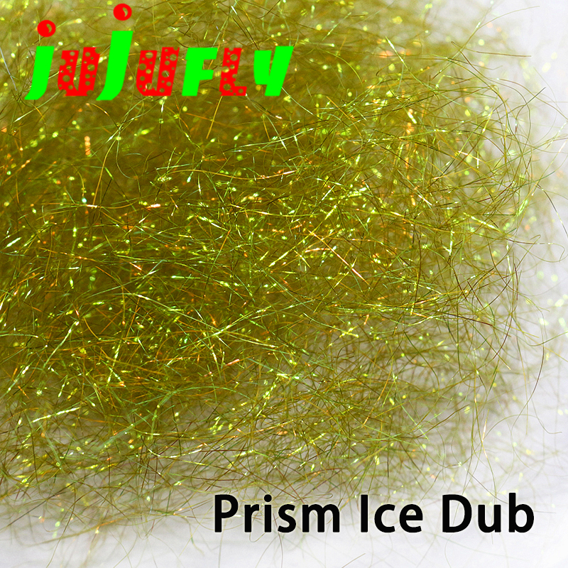 Dobladillo de hielo con prisma único y Popular, doblaje de atado de moscas translúcido premium con fibra de doblaje sintética subacuática brillante