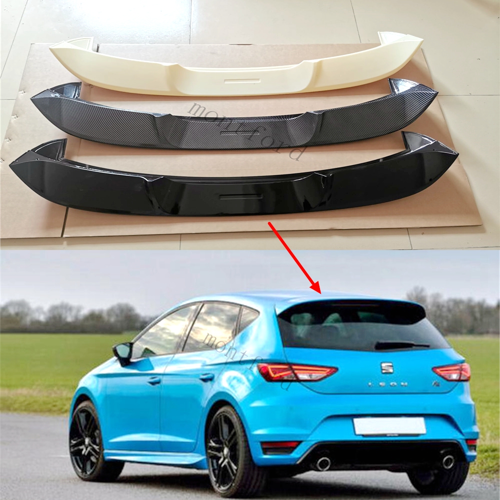 สำหรับรถยนต์ SEAT LEON MK3 5F FR Style Hatchback 5 ประตู ปี 2012-2020 สปอยเลอร์หลัง ABS สำหรับติดตั้งที่ฝากระโปรงท้าย ไม่เหมาะสำหรับรถยนต์ 3 ประตู และรถสเตชันแวกอน
