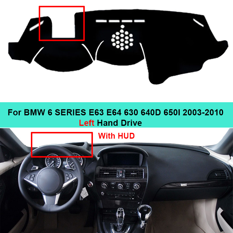 สำหรับBMW 6 SERIES E63 E64 630 640D 650I 2003 2004 2005 2006 2007 2008 2009 2010รถแผงหน้าปัดภายในฝาครอบDash Matพรมเบาะ
