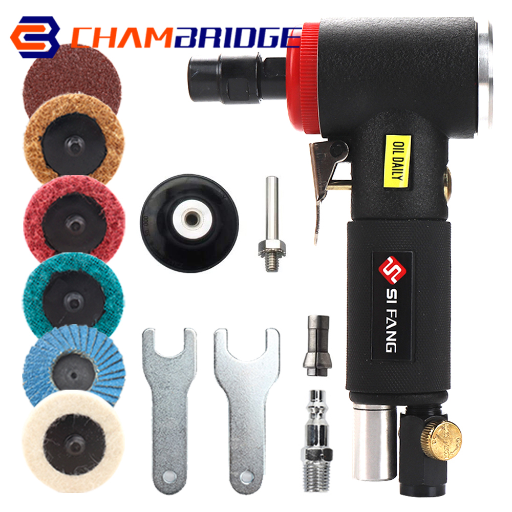 Không Khí Góc Chết Máy Xay Bộ Dụng Cụ 1/4 Inch Bằng Khí Nén Góc Chết Máy Xay 90 Độ Không Khí Mini Chết Máy Xay CHÀ NHÁM ĐĨA Dụng Cụ