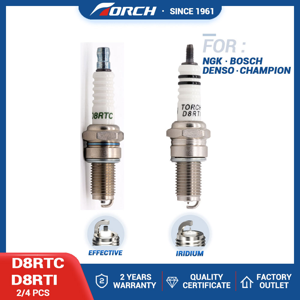 Oryginalna świeca zapłonowa TORCH D8RTC/D8RTI zamiennik do Champion RA4HC DR8EIX DR8EGP DR8EA D8EA Denso X24ES-U X24ESR-U X24ESZ-U IX24