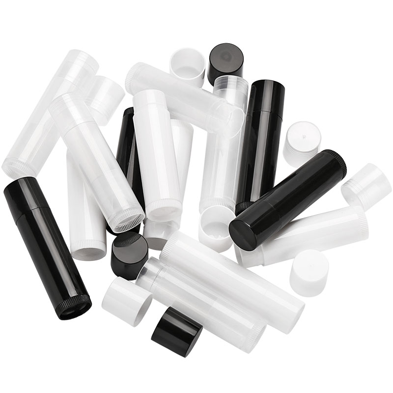 100 sztuk kosmetyczne puste Chapstick błyszczyk do ust szminka balsam w tubce z nakrętkami pojemnik butelka dla pani kobiety przybory do makijażu