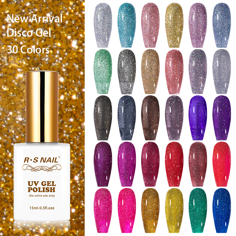 15ml Super odblaskowe Flash Disco żelowy lakier do paznokci Relective brokat półtrwałe lakier do paznokci do manicure