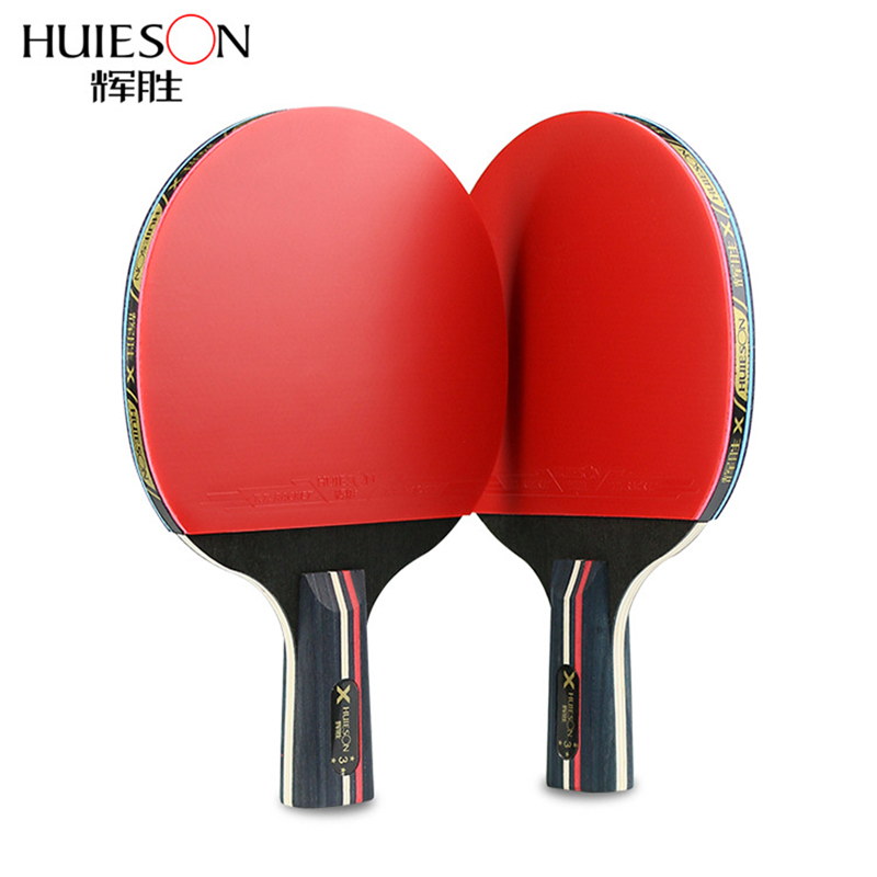 (2 pièces) nouveau apprenant 3 étoiles raquette de Tennis de Table bois caoutchouc boutons dans raquette de ping-pong