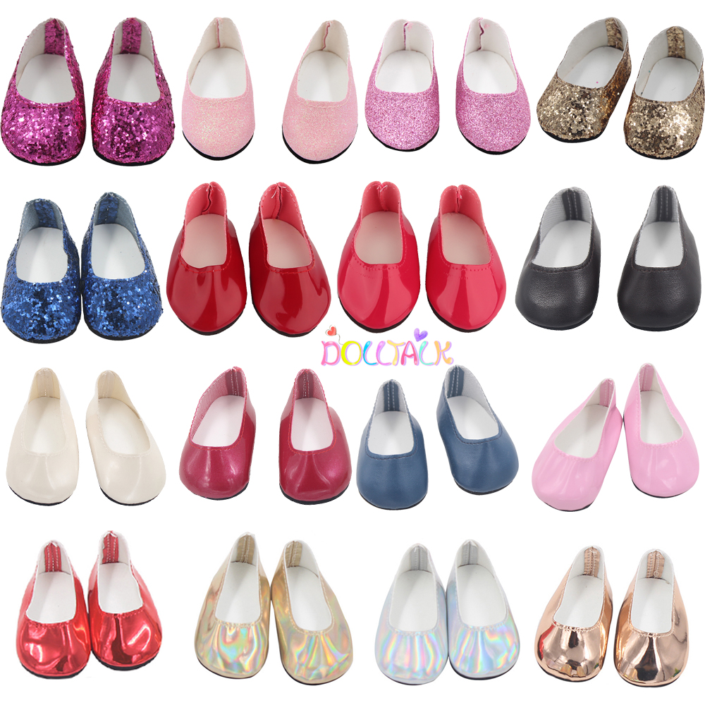 7 centimetri economici semplici scarpe da bambola vestiti stivali fatti a mano per 18 pollici americano43 cm bambino neonato accessori bambola per OG ragazza giocattolo regalo