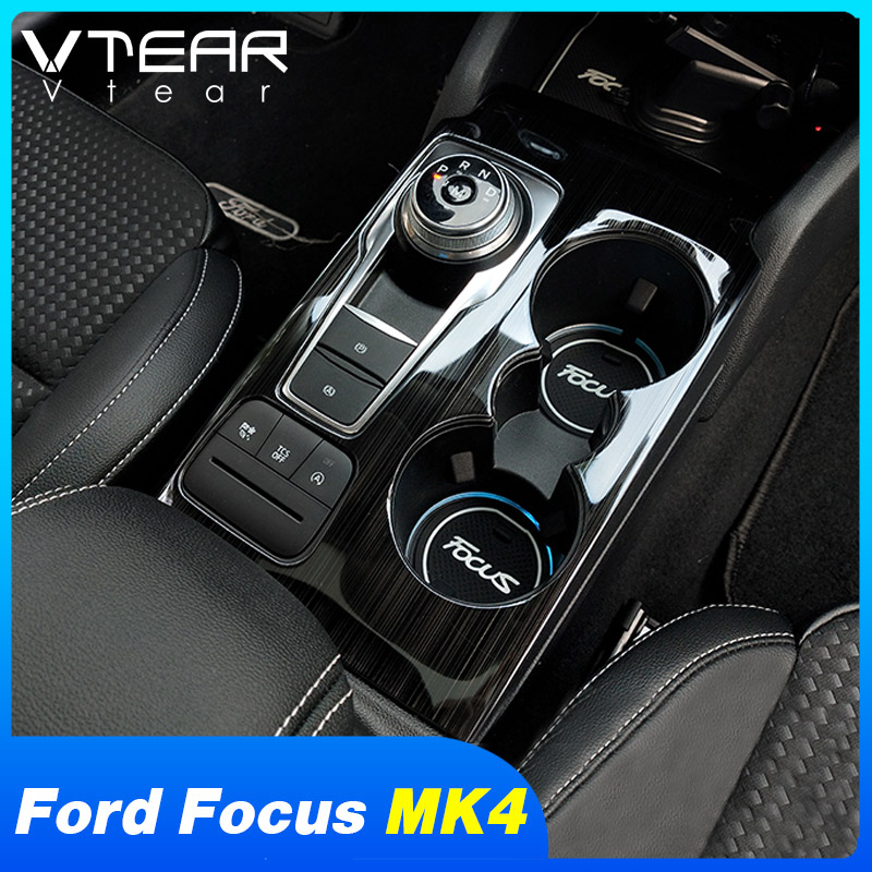 Vtear para Ford Focus MK4 ST Line, cubierta de la caja de cambios, panel de control central, adhesivo decorativo, tira embellecedora, accesorios de estilo para coche, interior