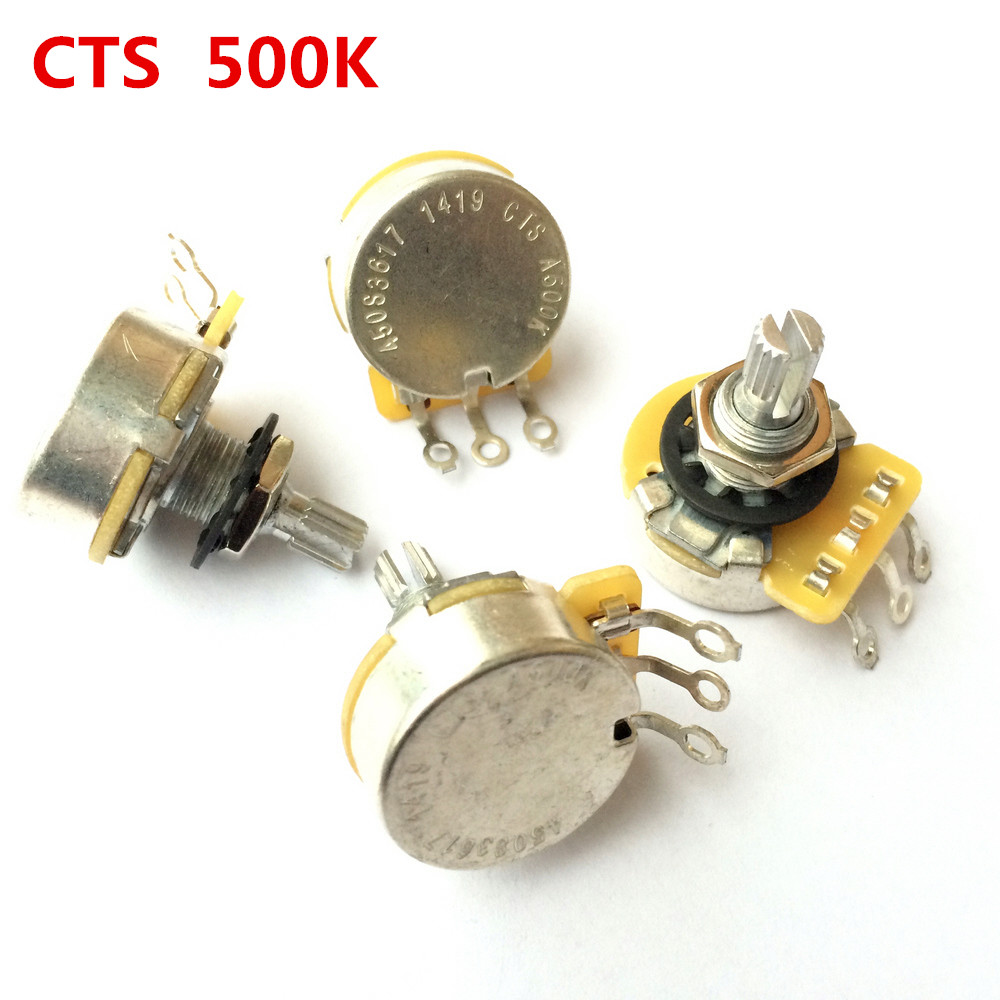 1Pcs Cts A500K B500K Gitaar Serie 500K Metalen Gekartelde As Audio Potentiometers Voor Elektrische Gitaar Bas 450S pot