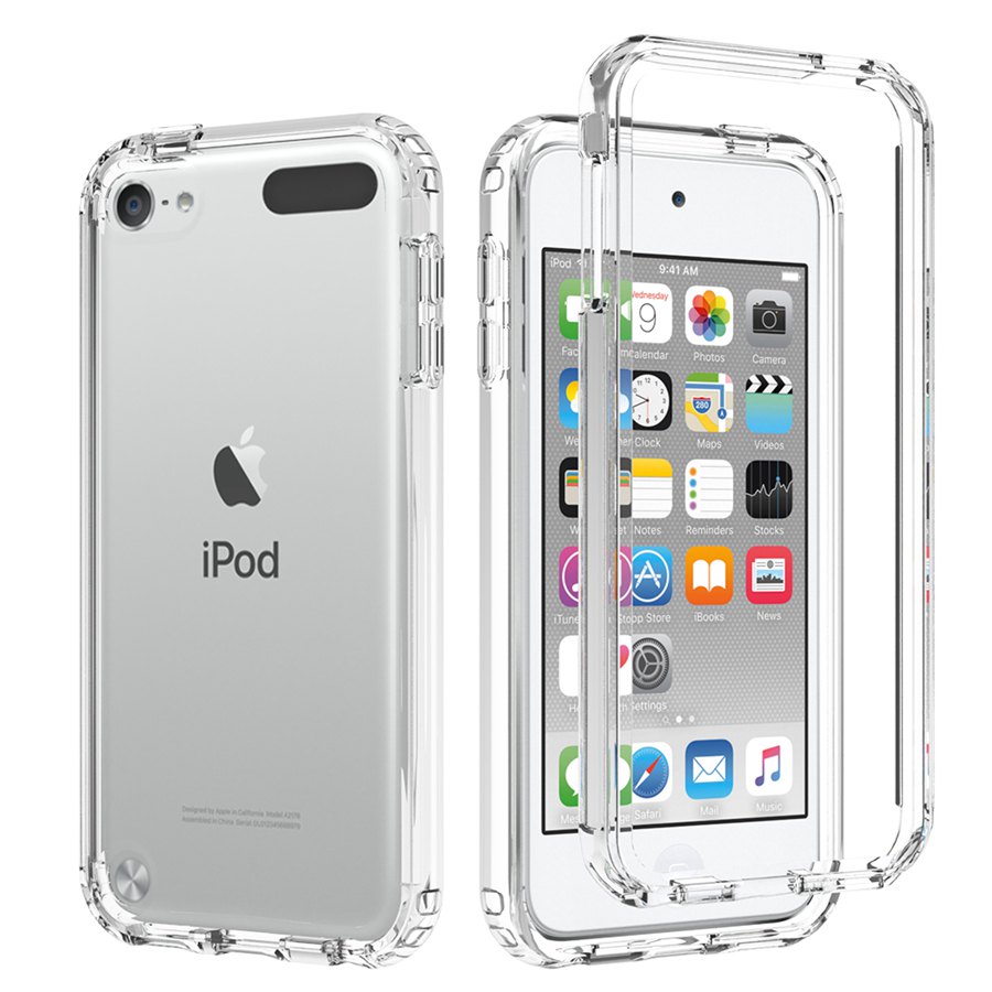 Fundas Transparentes Antigolpes 2 en 1 Crystal Clear, Carcasa Protectora Rígida con Borde de TPU Suave para iPod Touch 5/Touch 6/Touch 7