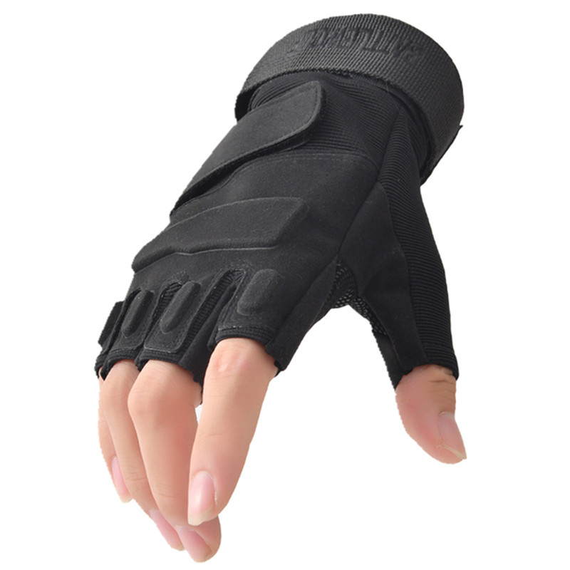 Nuevos guantes tácticos sin dedos para Fitness, gimnasio, deportes, hombres y mujeres, antideslizantes, ciclismo, medio dedo, guantes tácticos masculinos