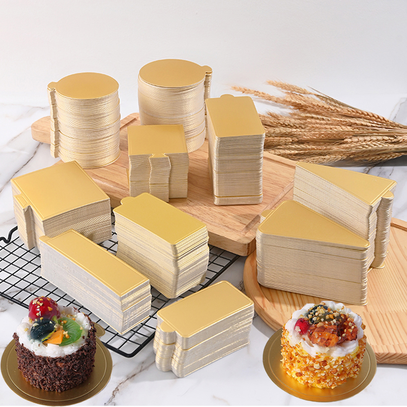 Meibum Bolo De Papelão 100 pçs/Set Placa De Papel Dourado Mousse De Prata Mat Doces Sobremesa Displays Bandeja Bolo Base Ferramentas Decorativas