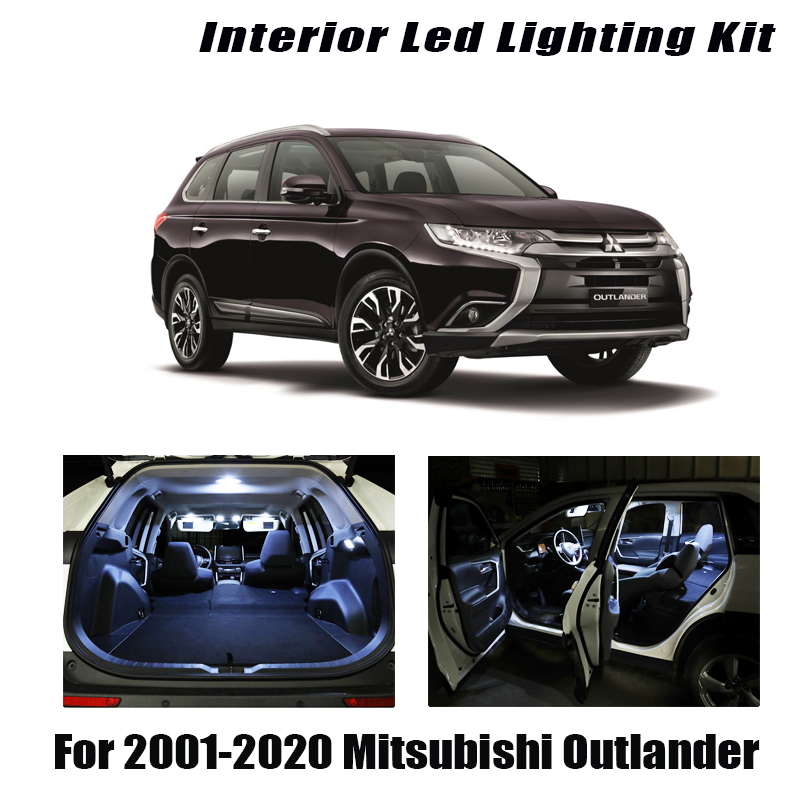 Kit d'éclairage intérieur de voiture pour Mitsubishi Outlander 1 Xl 2 3 Canbus, pour véhicule 2001 – 2020