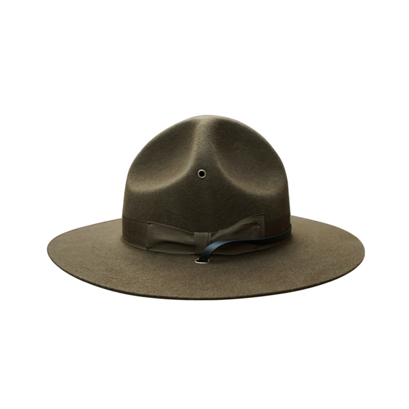 X047 US Marine Corps adulte laine Fedora chapeaux taille réglable laine armée vert chapeaux Fedora chapeau hommes mode femmes église chapeaux