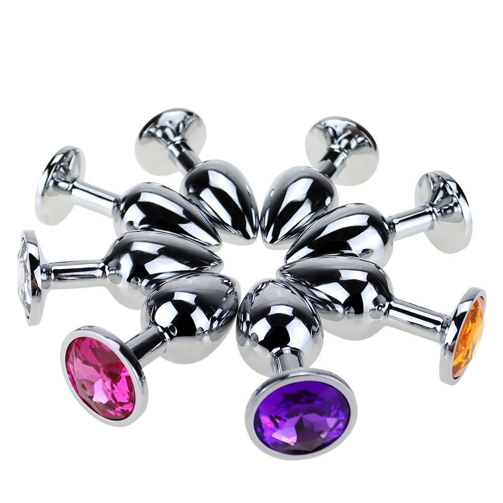Wtyczka analna Sex Toys Dla Pary Dorosłych Stal nierdzewna Gładka Dildo Butt Plug Tail Crystal Jewelry Trainer Bdsm Sex Products Shop