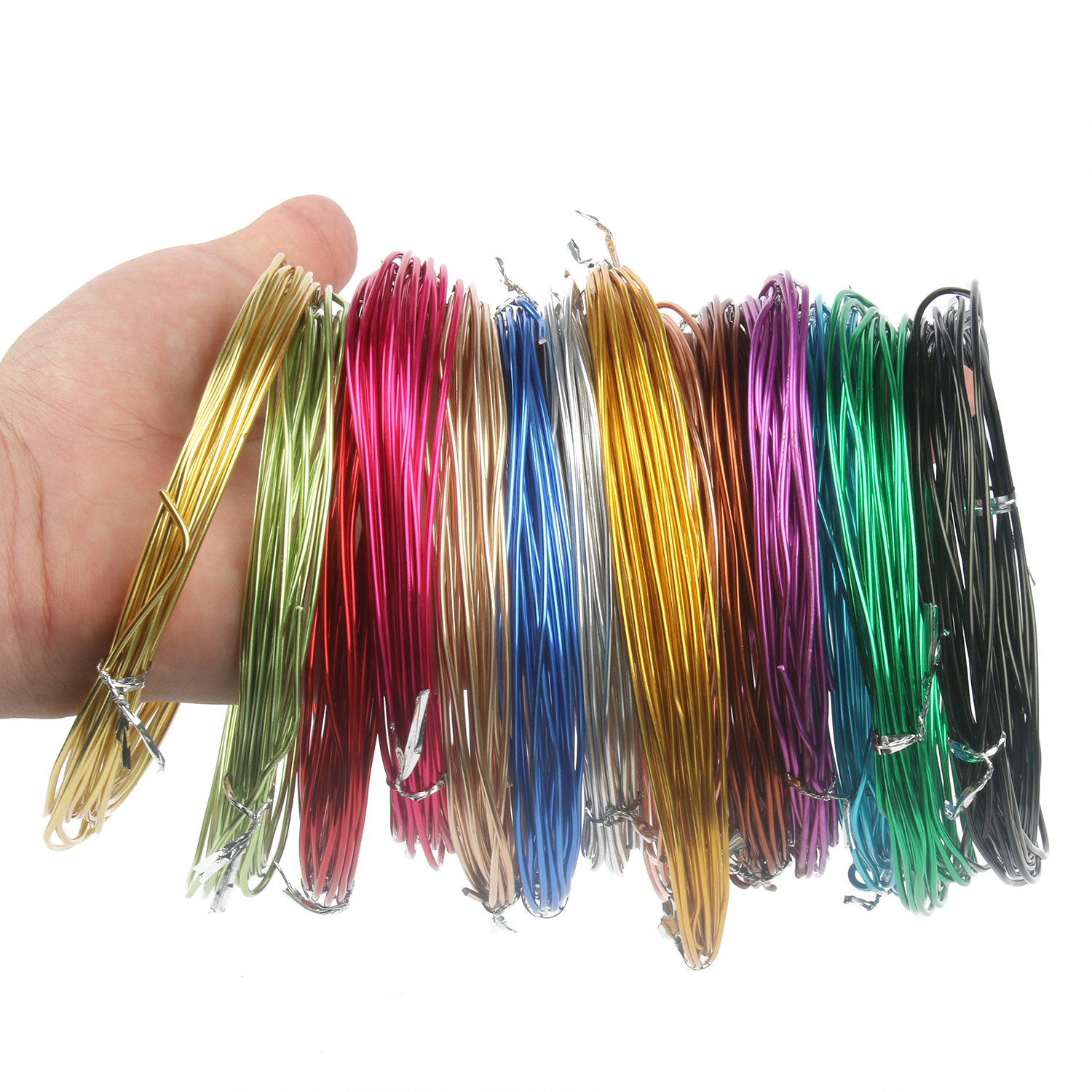 1mm-3mm 15 colores alambre de aluminio de acero inoxidable para manualidades cordón artístico Flexible para cuentas cuerda para accesorios de fabricación de joyas