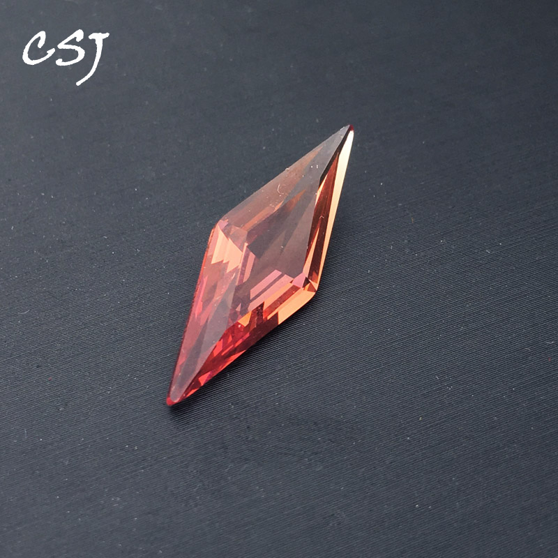 CSJ-Pierre Précieuse Prismatique de Zultanite Créée, 15x30mm, Coupes de Tanite pour Argent ou Or, Cadeau de Bijouterie Fine