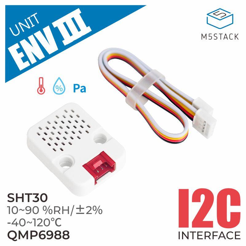 M5Stack Unit ENV III Resmi dengan Sensor Tekanan Udara Kelembaban Suhu (SHT30 + QMP6988)