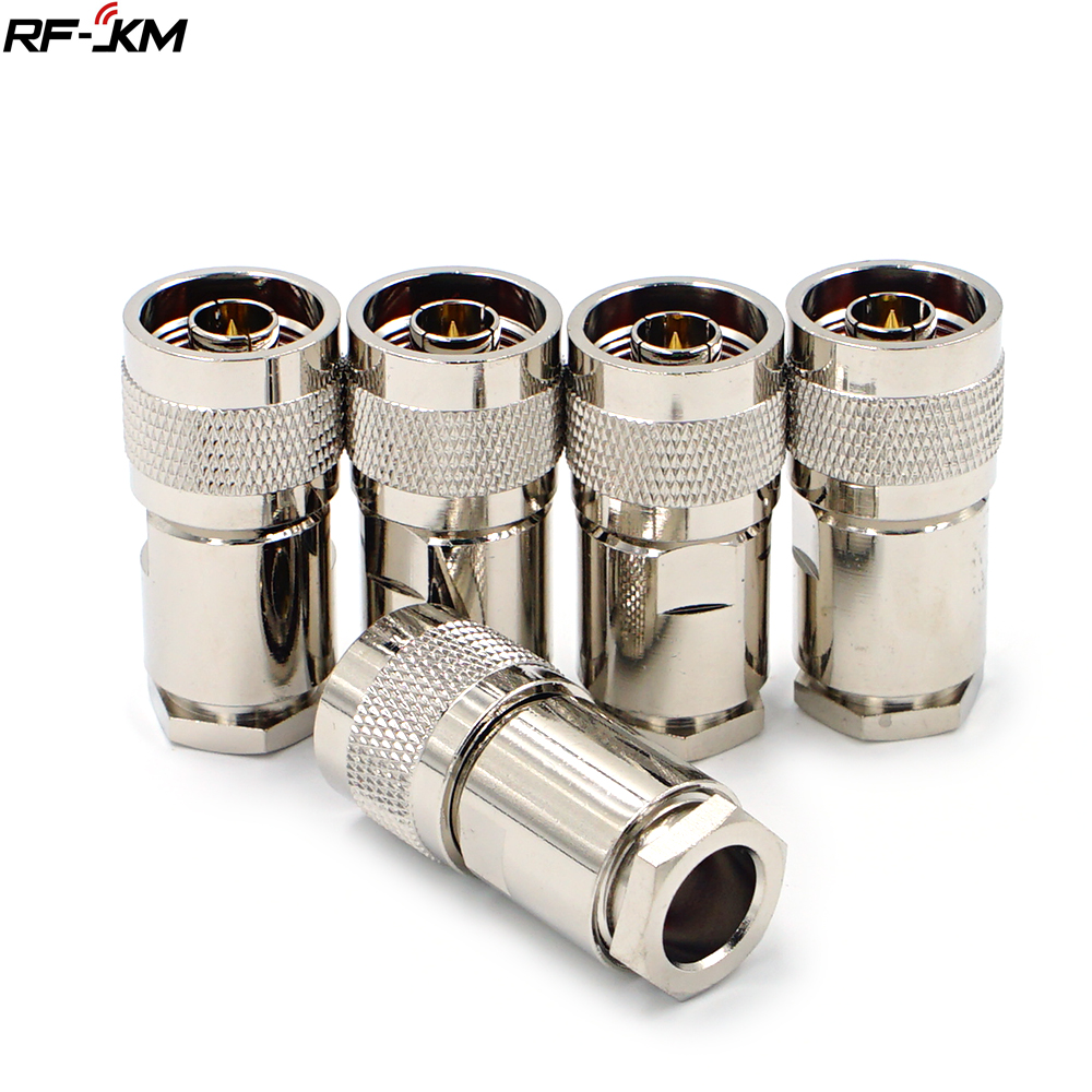 Conector N macho pin tornillo abrazadera RG8 RG213 RG165 LMR400 7D-FB cable recto