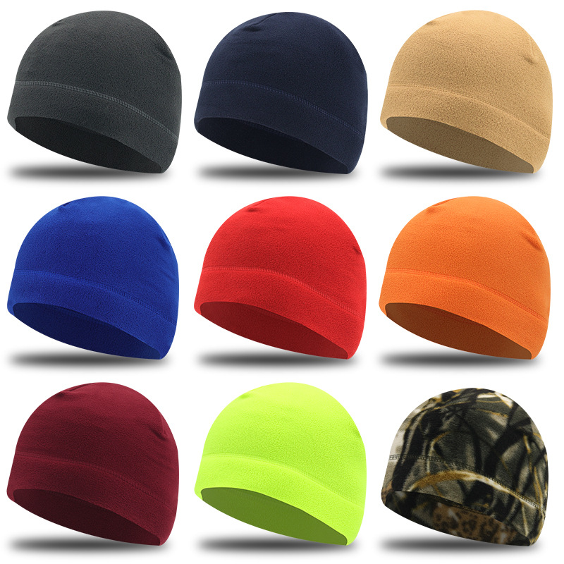 Gorros de lana Polar para hombre, gorro cálido para deportes al aire libre, esquí, ciclismo, gorro suave a prueba de viento, gorro para mujer, gorro para bicicleta y esquí