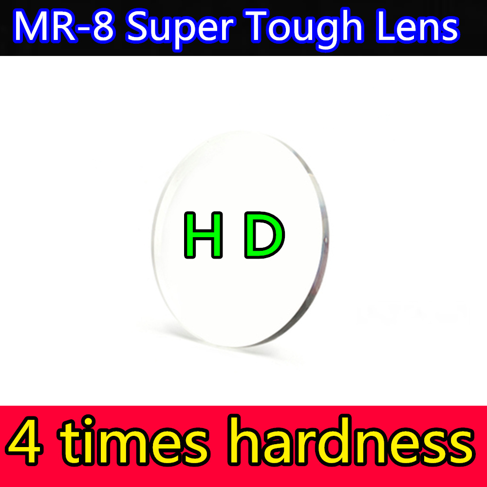 HD-lens op sterkte 1,56/1,61/1,67/1,74 Dunne asferische hars Optische bijziendheidslens Supersterke MR-8-serie 4 Zware hardheid