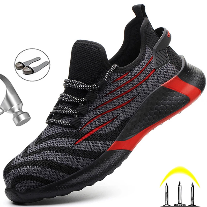 Scarpe antinfortunistiche da lavoro da uomo Scarpe da ginnastica da lavoro antiforatura Scarpe da lavoro indistruttibili da uomo Stivali da uomo Scarpe da uomo leggere Stivali antinfortunistici