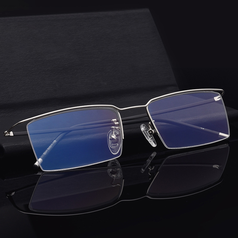 HOTOCHKI Titaniumlegering Half Randloze Optische Recept Brillen Frame voor Mannen en Vrouwen Brillen Bril Optisch Frame