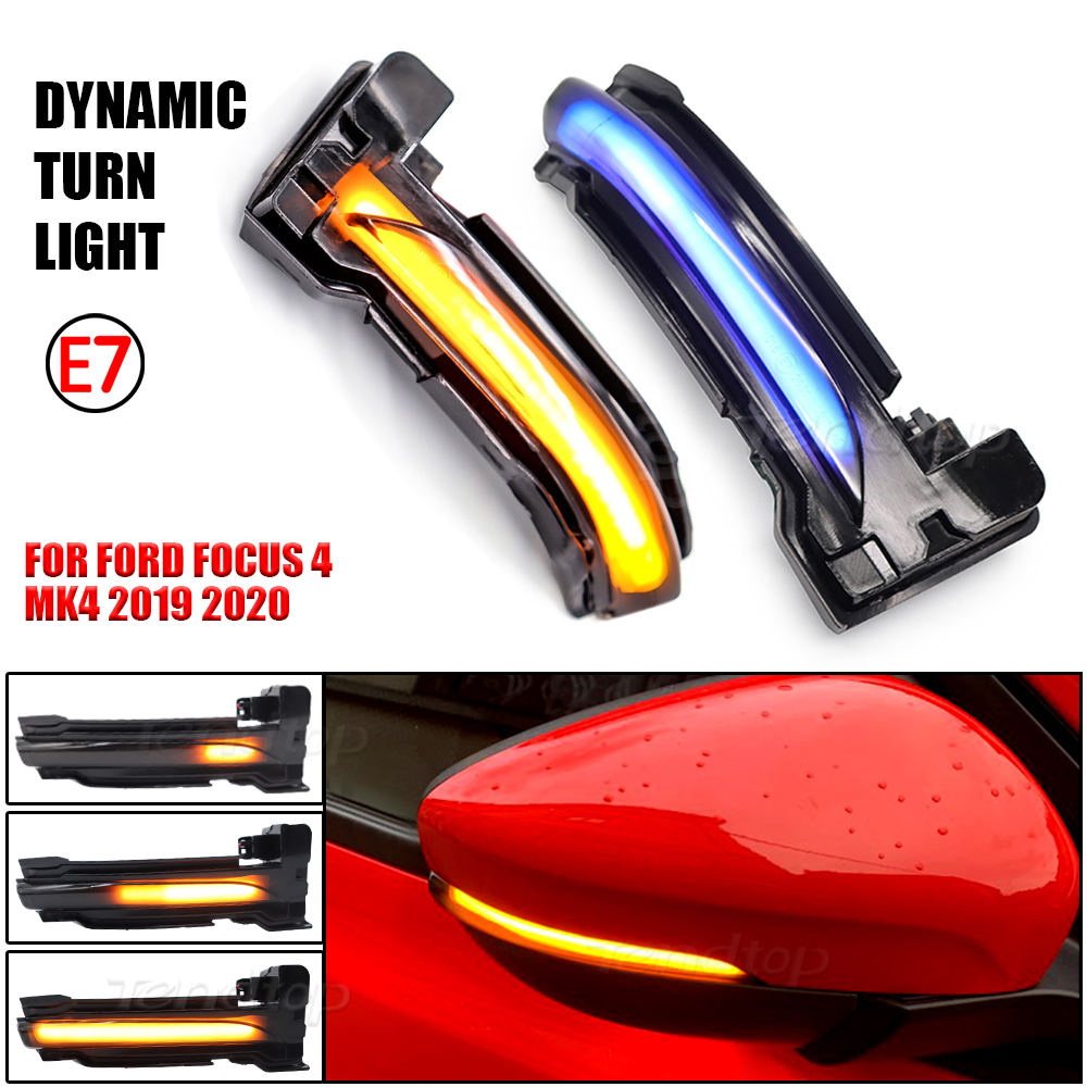Clignotant dynamique à LED LHD, indicateur de rétroviseur latéral séquentiel, clignotant pour Ford Focus 4 MK4 2019 2020 ST 2021