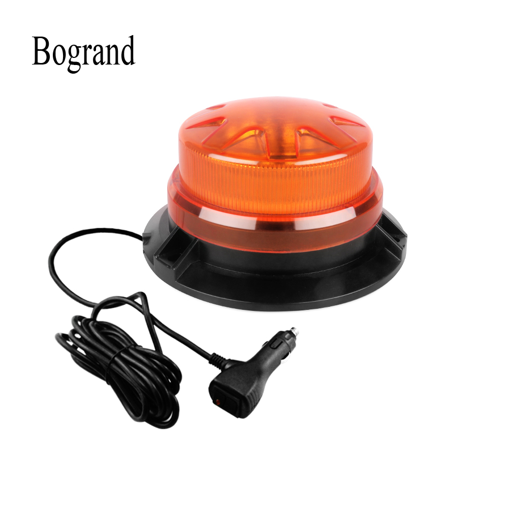 Bogrand 9-28 в светодиодный вращающийся мигающий Янтарный аварийный стробоскоПредупреждение льный светильник ячок с магнитным