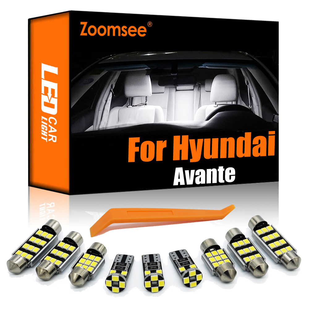 Zoomsee intérieur LED pour Hyundai Elantra Avante XD HD MD AD 2001-2018 2019 2020 2021 2022 Canbus ampoule de voiture dôme Kit de lampe