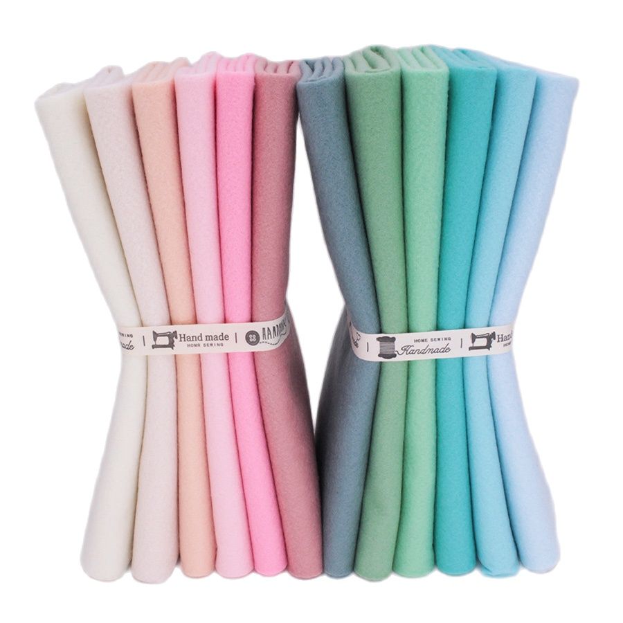 ความหนาแน่นสูงทอ Soft Felt DIY Craft,เย็บปักถักร้อยตุ๊กตาของเล่นวัสดุ,ผ้าโพลีเอสเตอร์12ชิ้น/ล็อต25ซม.X 28ซม.