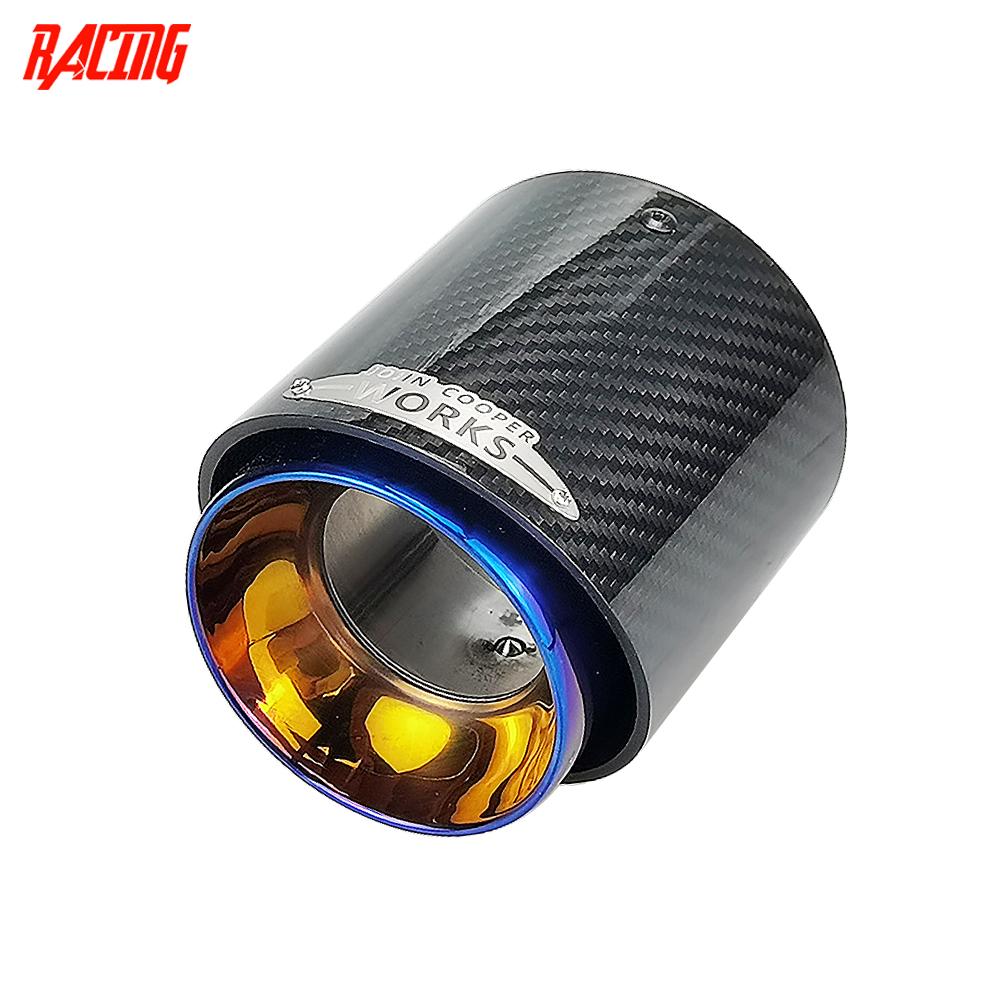 Auto Upgrade Accessoires Koolstofvezel Uitlaat Tip Fit Voor Mini Cooper Jcw R55 R56 R57 R58 R59 R60 R61 F54 F56 F57 F60