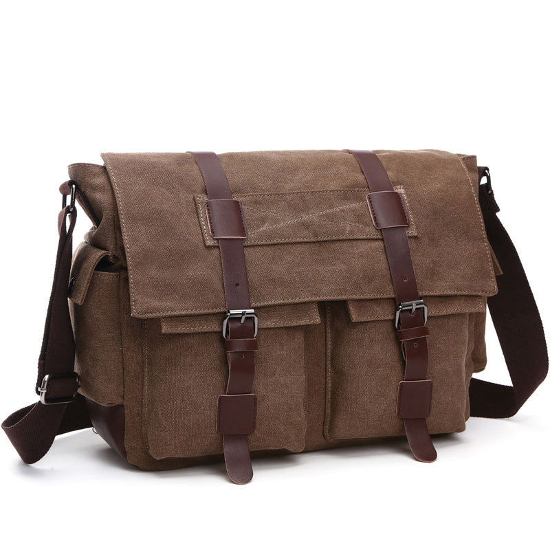 Heren zakelijke messenger bags voor heren schoudertas vintage canvas crossbody tas retro casual kantoor reistas