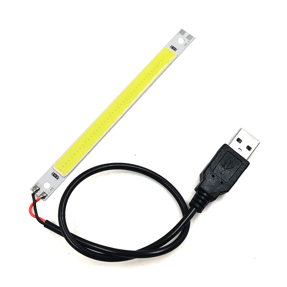 Dropshipping 3V 5V LED Licht Streifen COB Lampe 3,7 V Batterie USB Powered LED Chip Dekor Lichter Signal lampen Rot Blau Grün Weiß