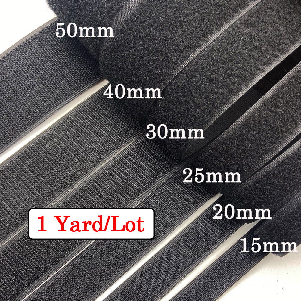 1 Paar 16/20/25/38/50/100 mm nicht klebendes Klettverschlussband zum Aufnähen auf den Haken, nicht klebendes Magic Tape DIY 1 Meter