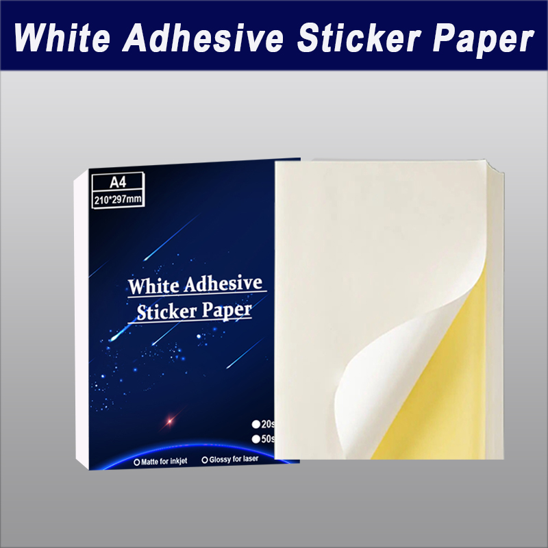Autocollant adhésif blanc A4, étiquette en papier d'impression auto-adhésive A5 avec colle arrière, écriture mate pour imprimante Laser à jet d'encre