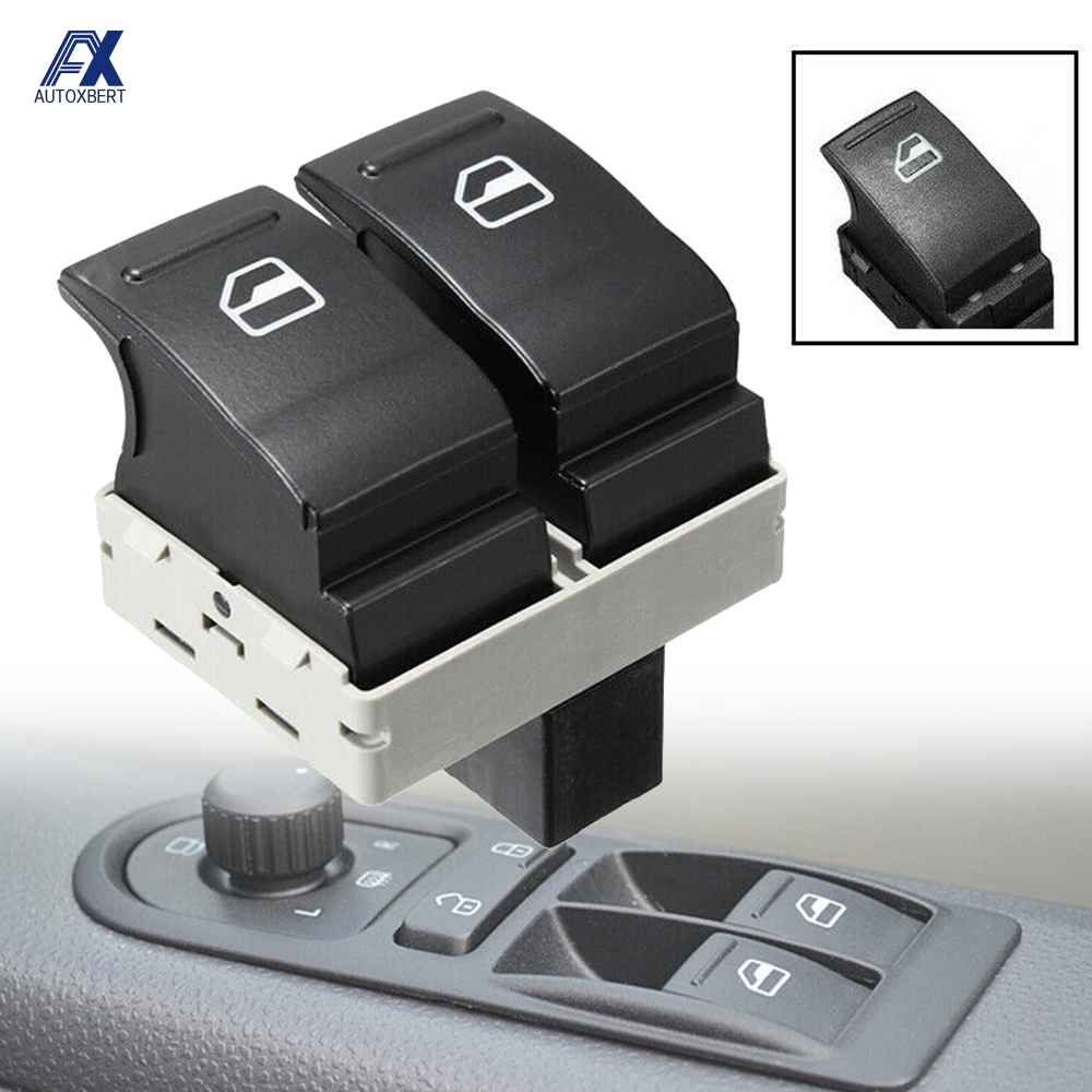 Accesorios de coche eléctricos para puerta y ventana, botón de doble interruptor, Control lateral del conductor para VW Transporter T5 T6 Caravelle 7E0959855A9B9