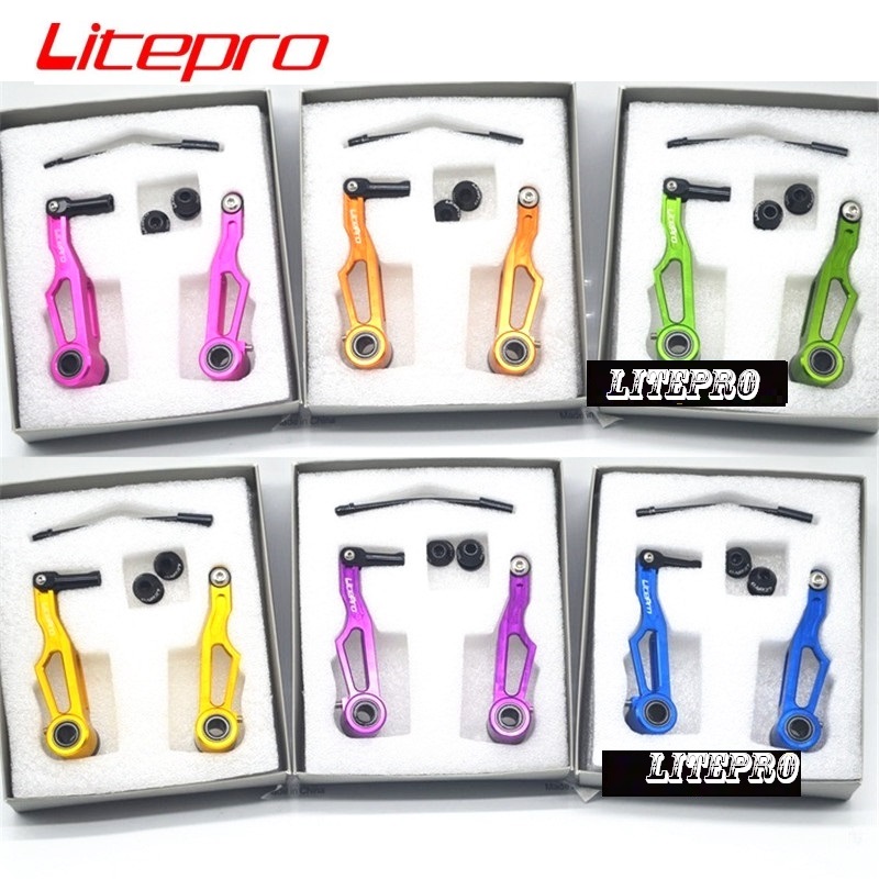 LITEPRO Folding Bike Ultralight V Brake Caliper Long Arm 108mm Short Arm 82mm Aluminum Alloy Folding Bicycle Brake Part