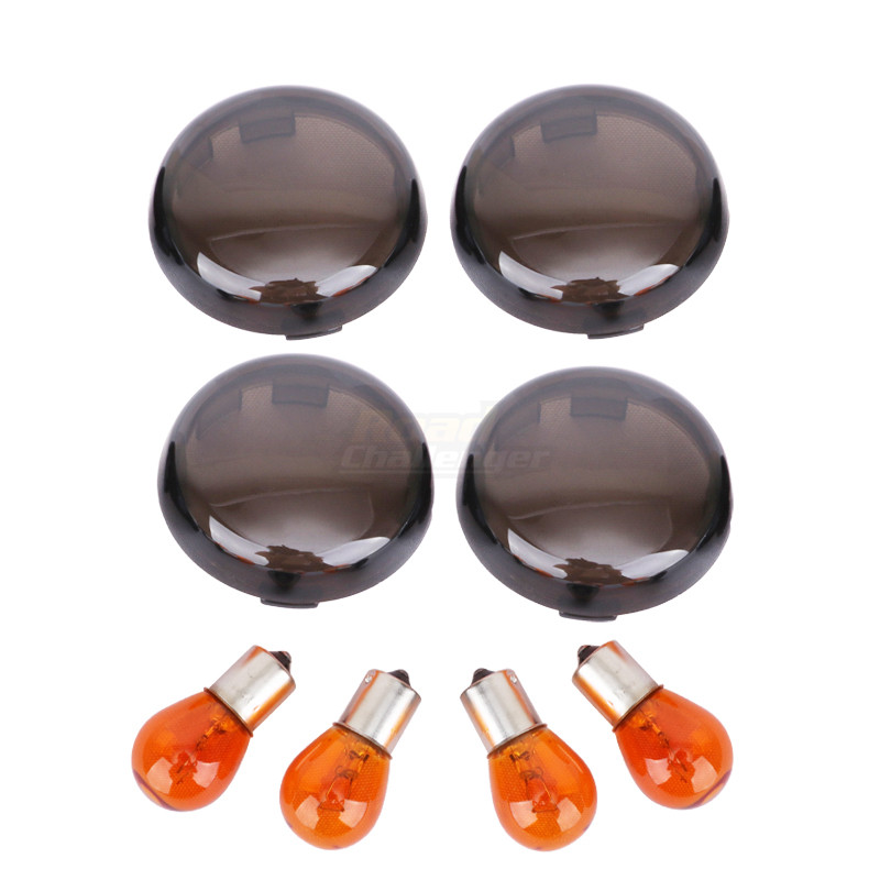 Motorcycle Black Turn Signal Light Lens Cover Light Blub For Harley Sportster 883 1200 XL 72 48 XL1200