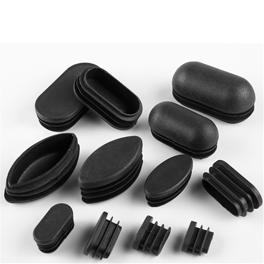 プラスチック製の白鳥の形をしたキャップ,黒い楕円形の長方形のブラインド,プラグイン,家具保護シール