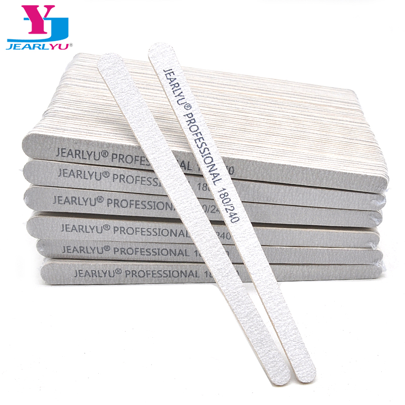 400 PCS Kikir Kuku Amplas Abu-abu 100/180/240 untuk Alat Manikur Pedikur Bahan Kayu Kuat Tebal Perlengkapan Kikir Kuku