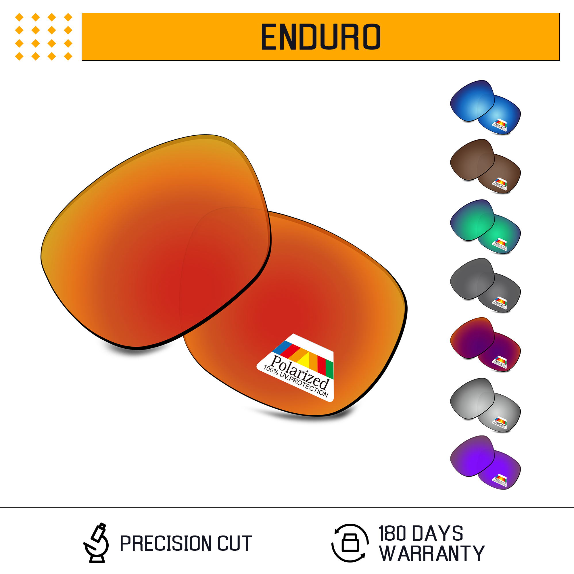 Lentes de reposição polarizadas Bwake para armação de óculos de sol Oakley Enduro OO9223-55mm - Várias opções