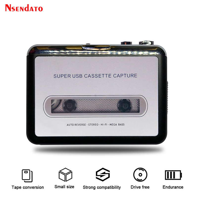 Odtwarzacz radiowy z kasetą USB Przenośny konwerter kaset USB na MP3 Odtwarzacz muzyczny z kasetą magnetofonową