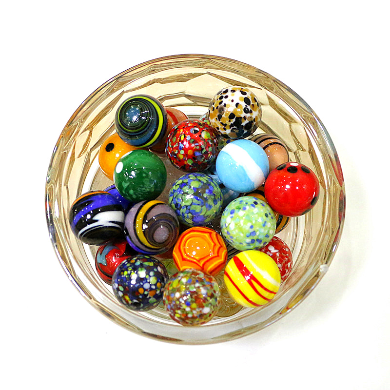 25MM Benutzerdefinierte Bunte Handgemachte Murano Glas Murmeln Kugeln Ornamente Hause Vase Bonsai Dekor Zubehör Spiel Flipper Spielzeug Für Kinder