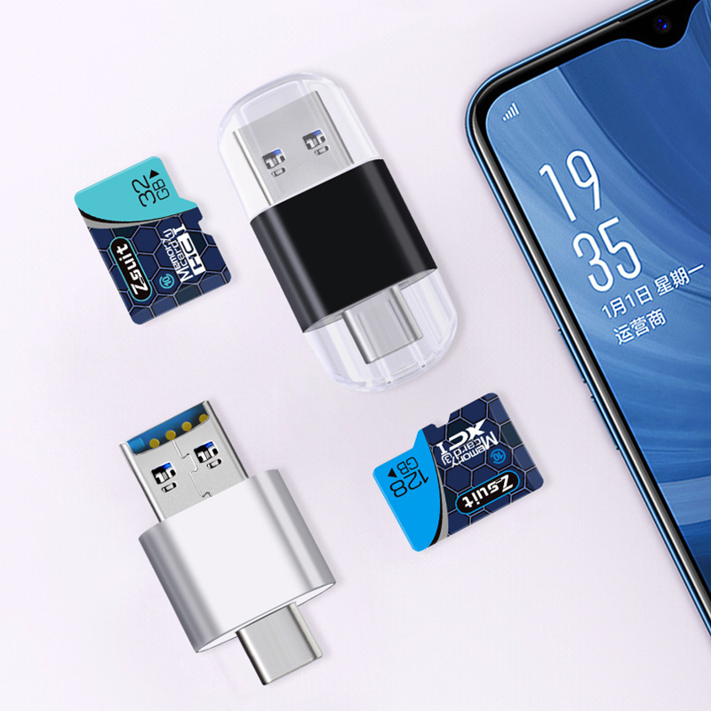 Usb 2.0 Type C Kaartlezer Sd Tf Microsd Kaartlezer Type C Otg Adapter Voor Huawei Xiaomi Android Telefoon pc